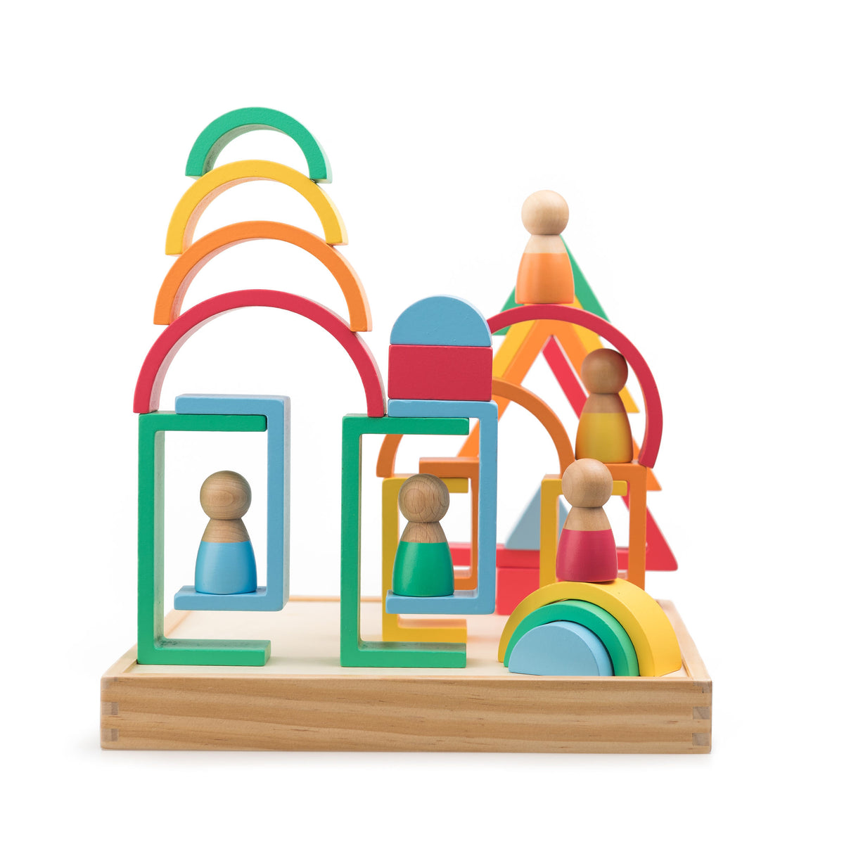 Wooden Rainbow Blocks