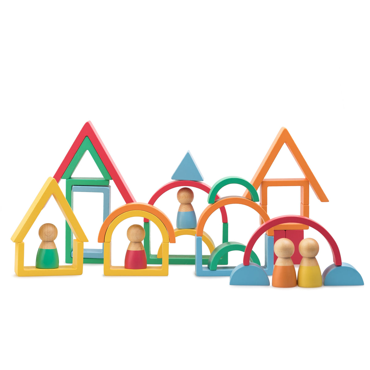 Wooden Rainbow Blocks