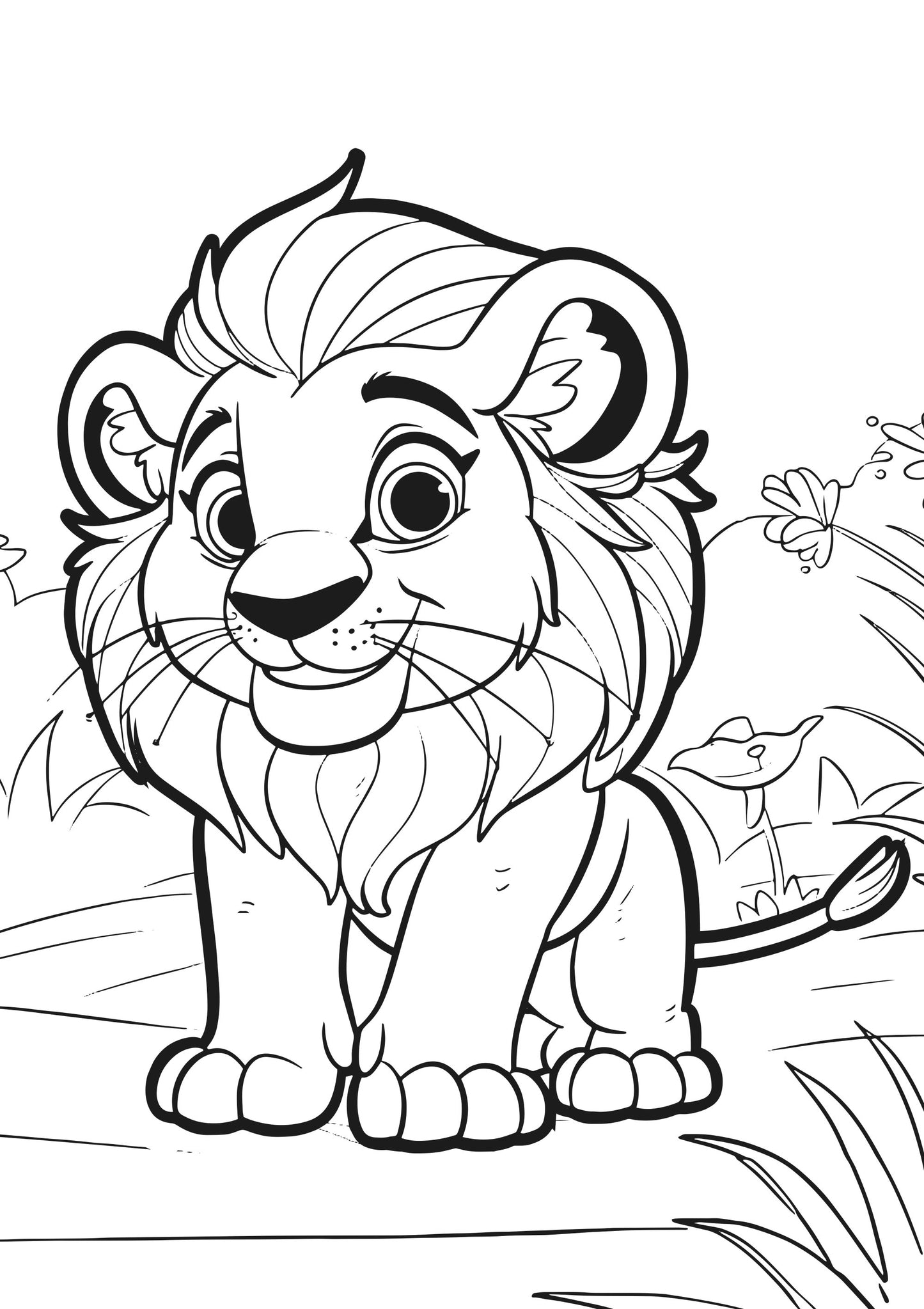 Animal Kingdom XXL Coloring Book Lion page