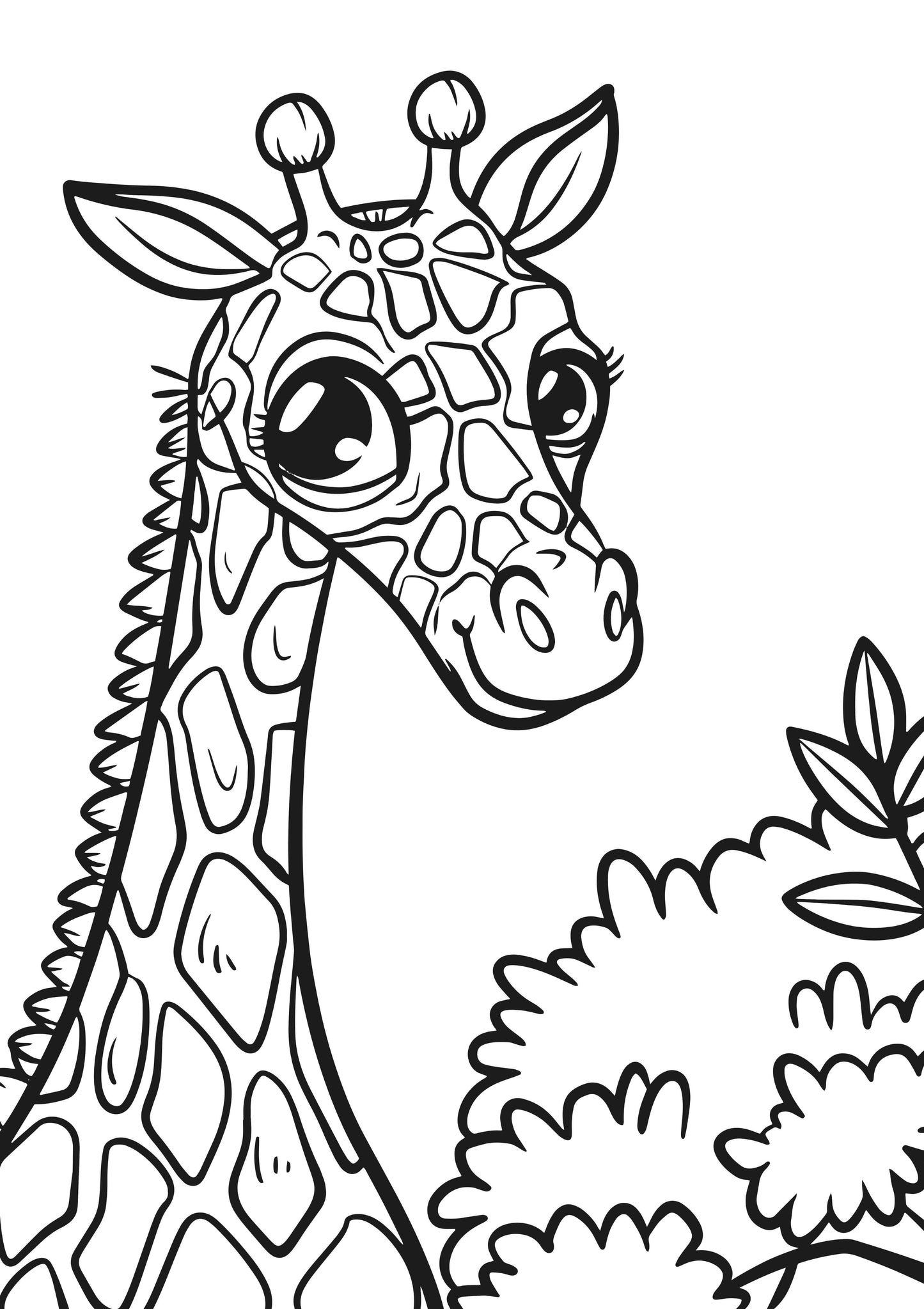 Animal Kingdom XXL Coloring Book Giraffe page
