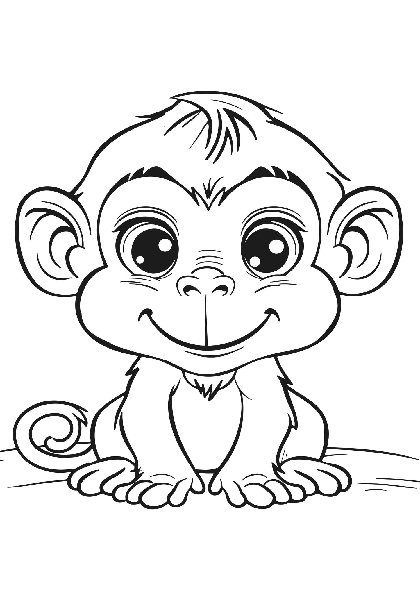Animal Kingdom XXL Coloring Book Monkey Page