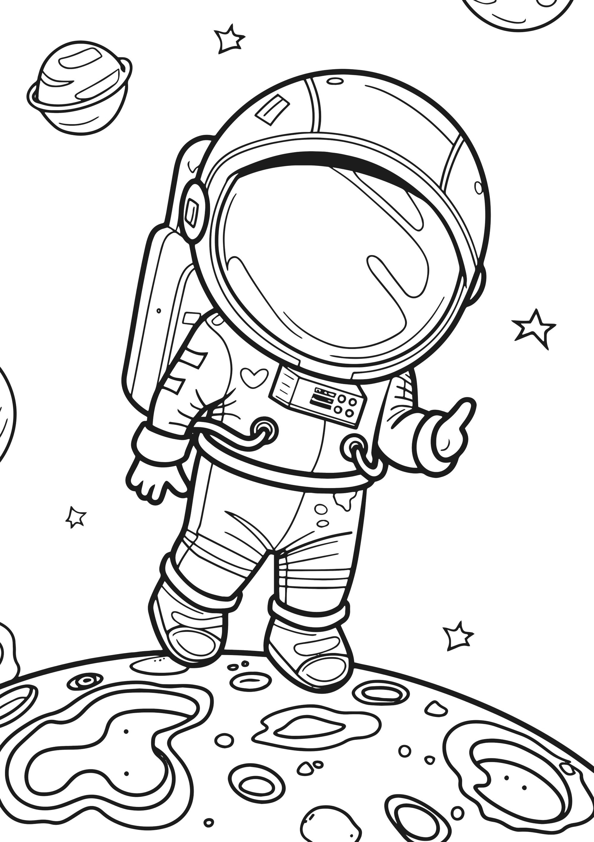 Space Race XXL Coloring Book inner page