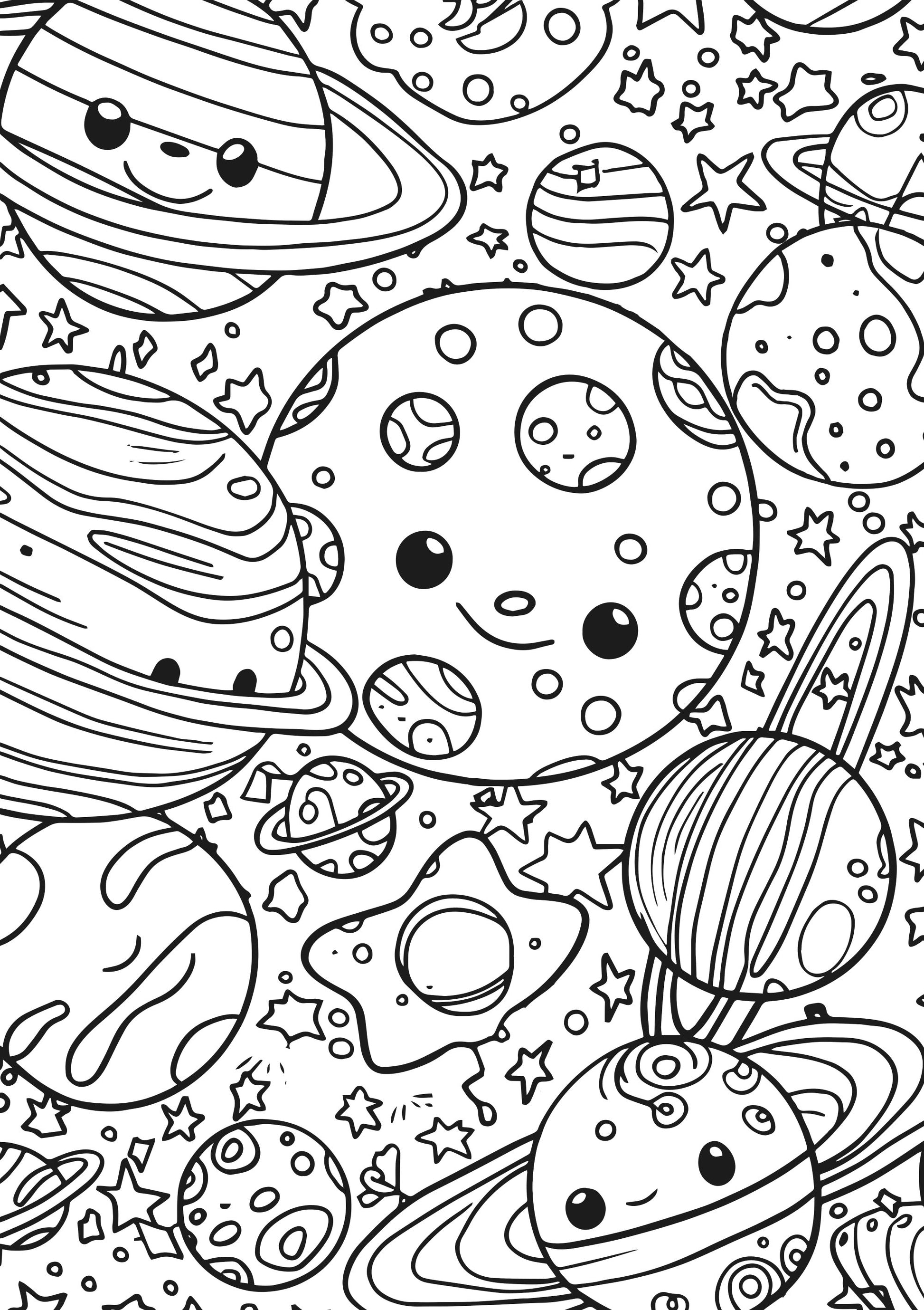 Space Race XXL Coloring Book inner page