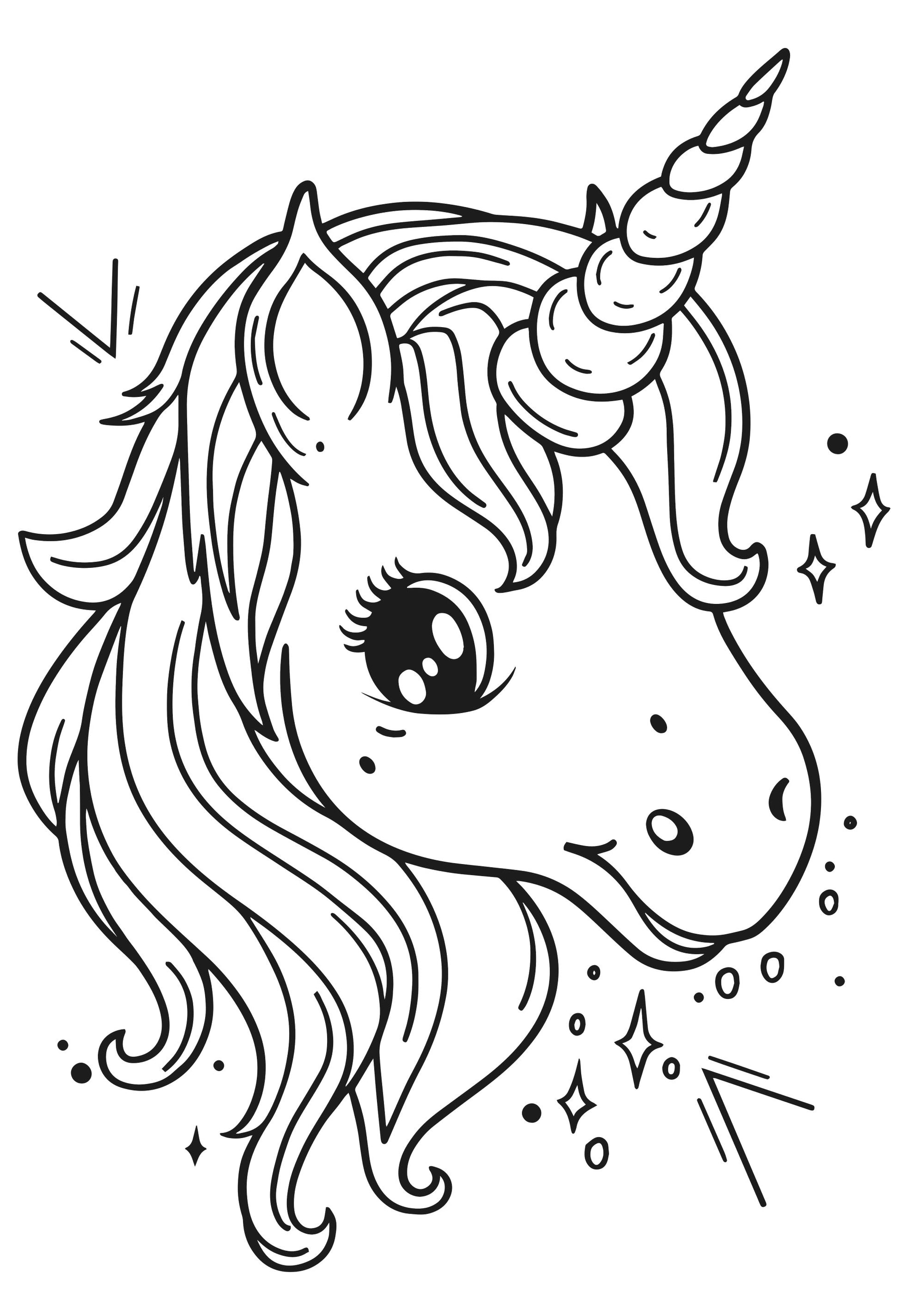 Unicorn Dreams XXL Coloring Book Inner Page