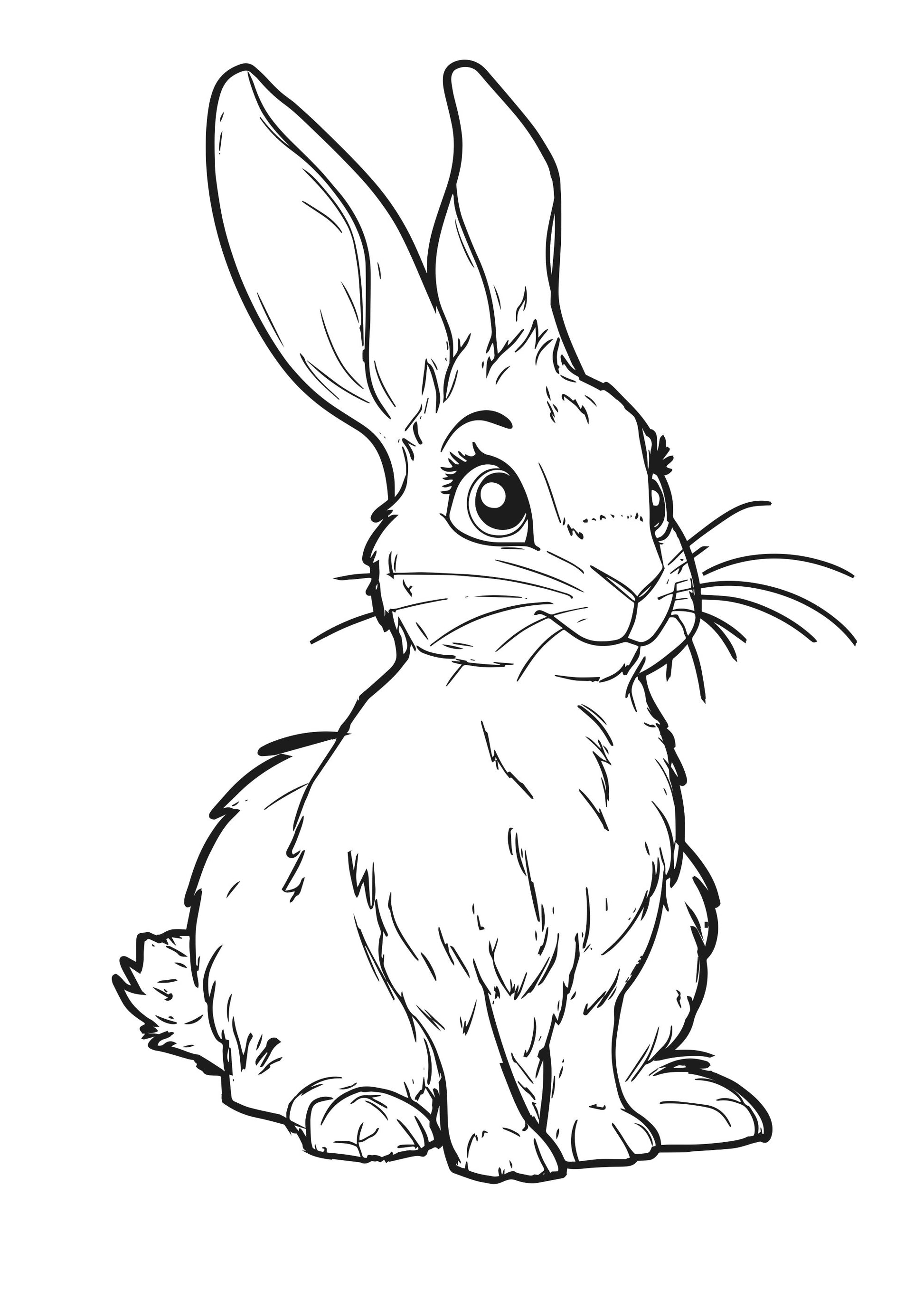 Farm Friends XXL Coloring Book Rabbit Page