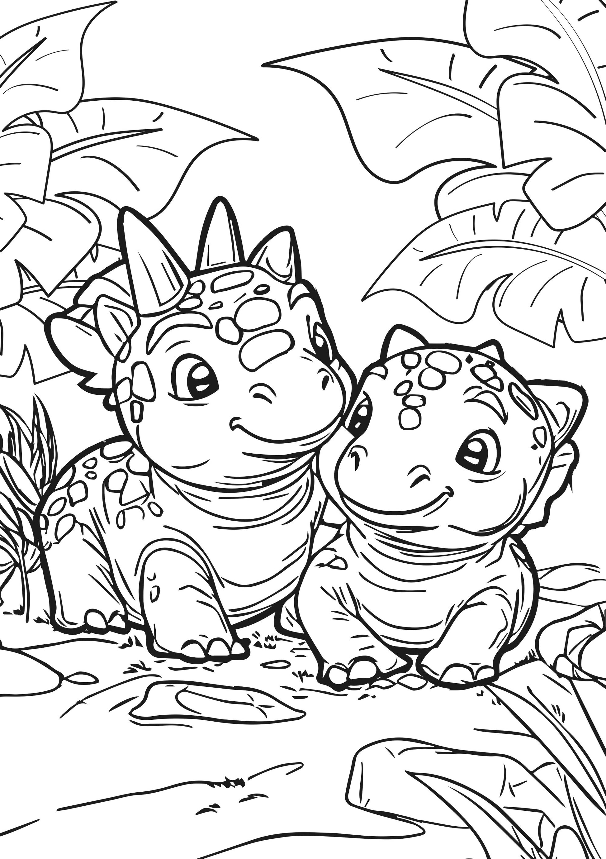Dino-Mite XXL Coloring book page
