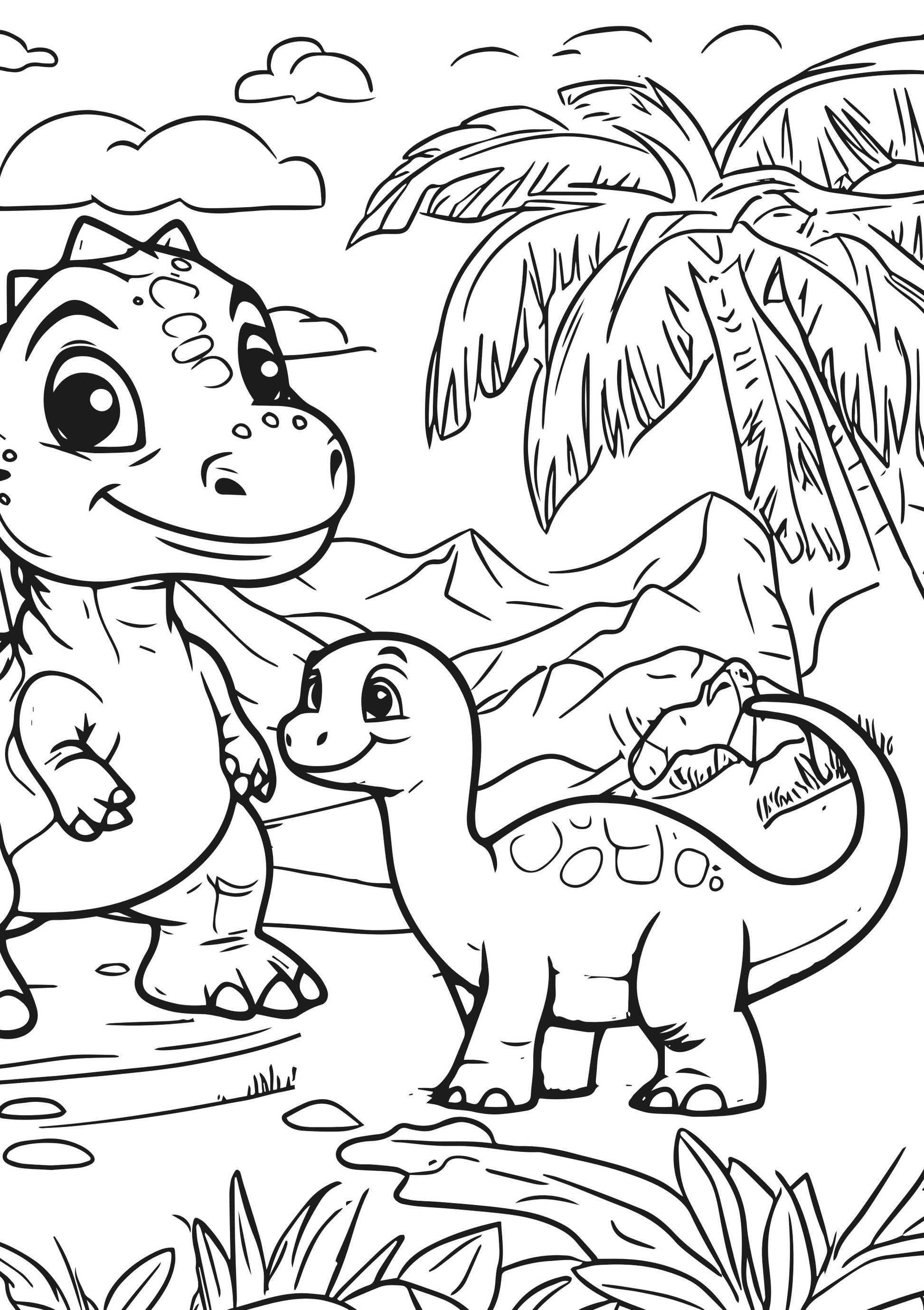 Dino-Mite XXL Coloring book page