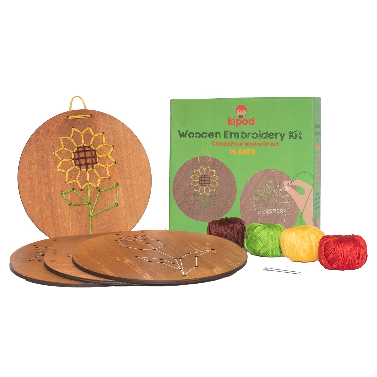 Wooden Embroidery Kit - Plants