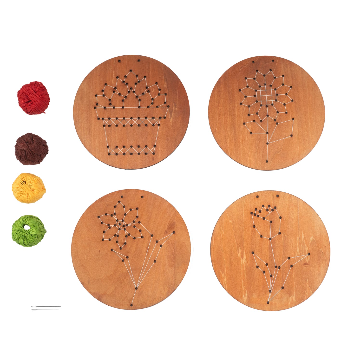 Wooden Embroidery Kit - Plants