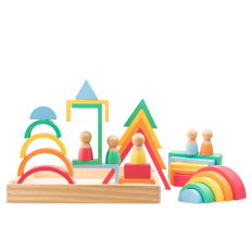 Wooden Rainbow Blocks