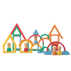 Wooden Rainbow Blocks