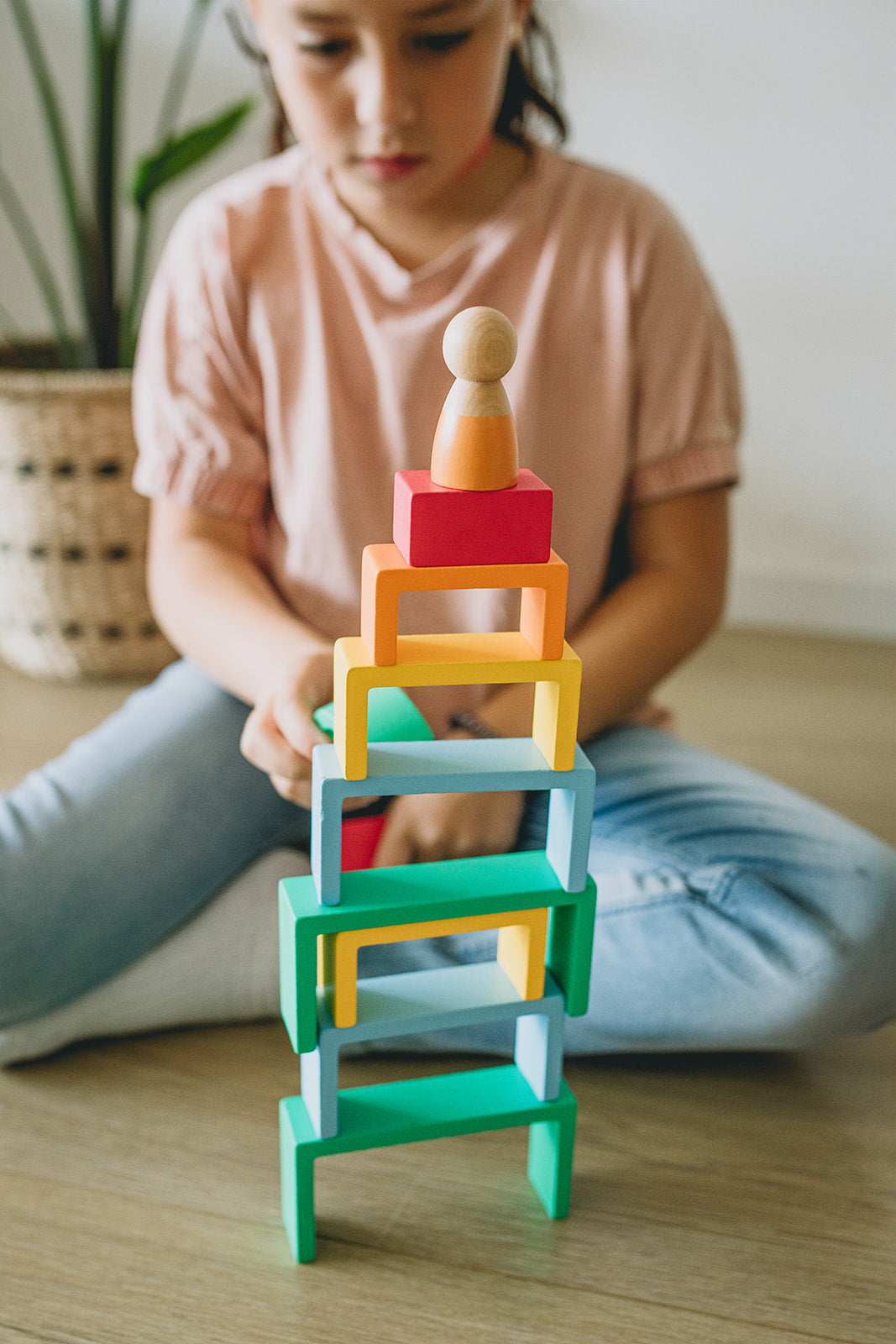 Wooden Rainbow Blocks