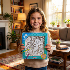 3D Coloring Slides - Mermaid