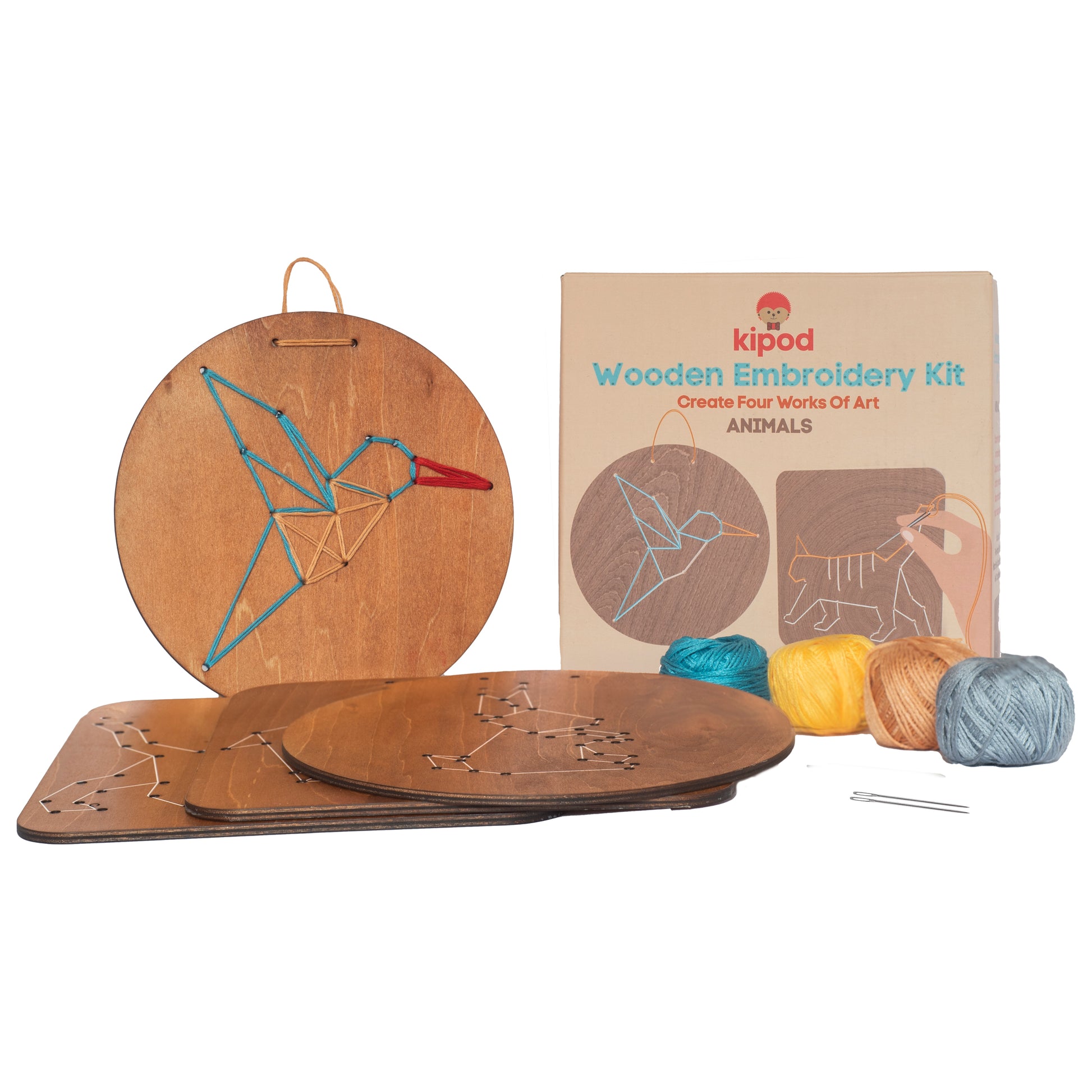 Wooden Embroidery Kit - Animals