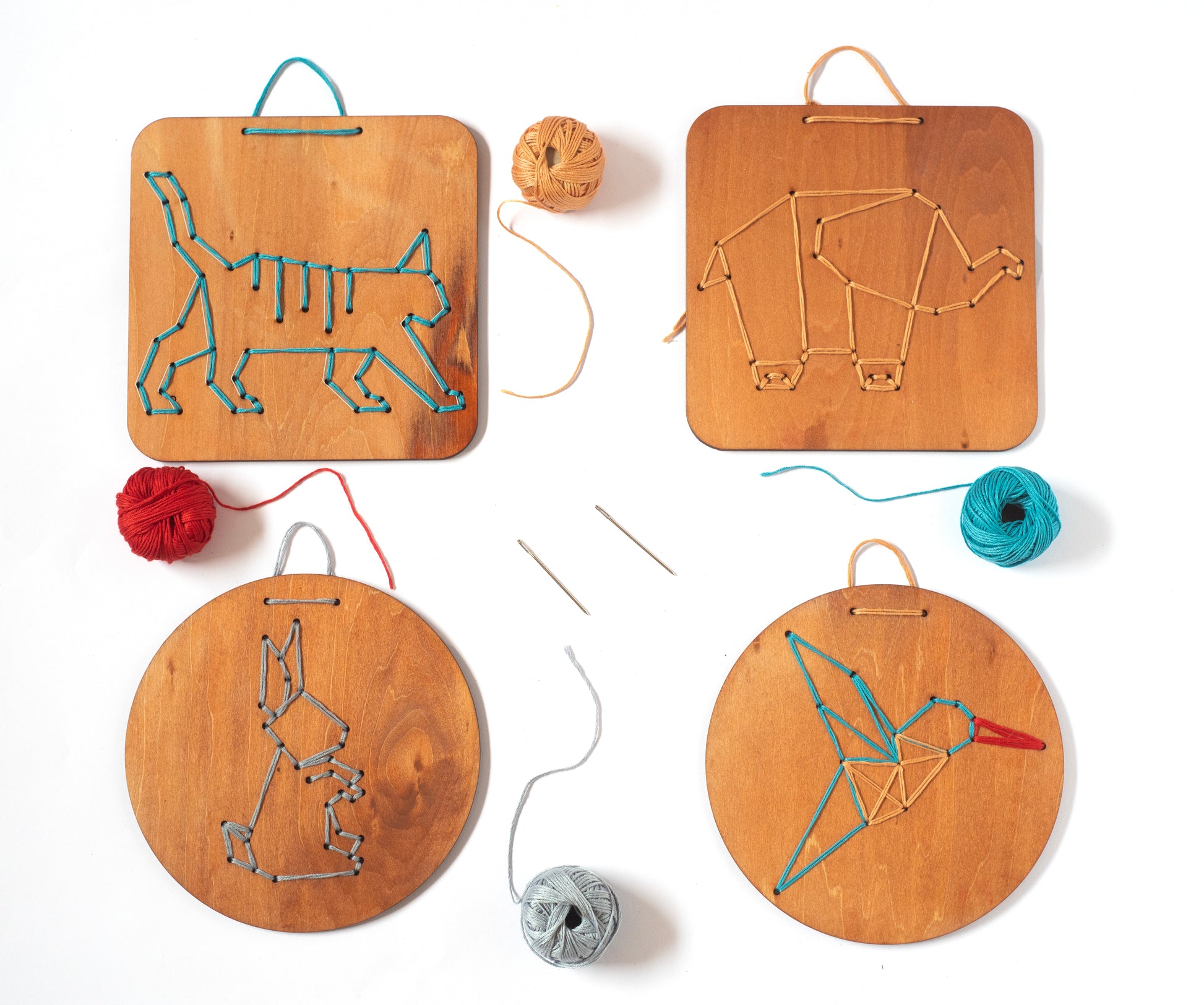 Wooden Embroidery Kit - Animals