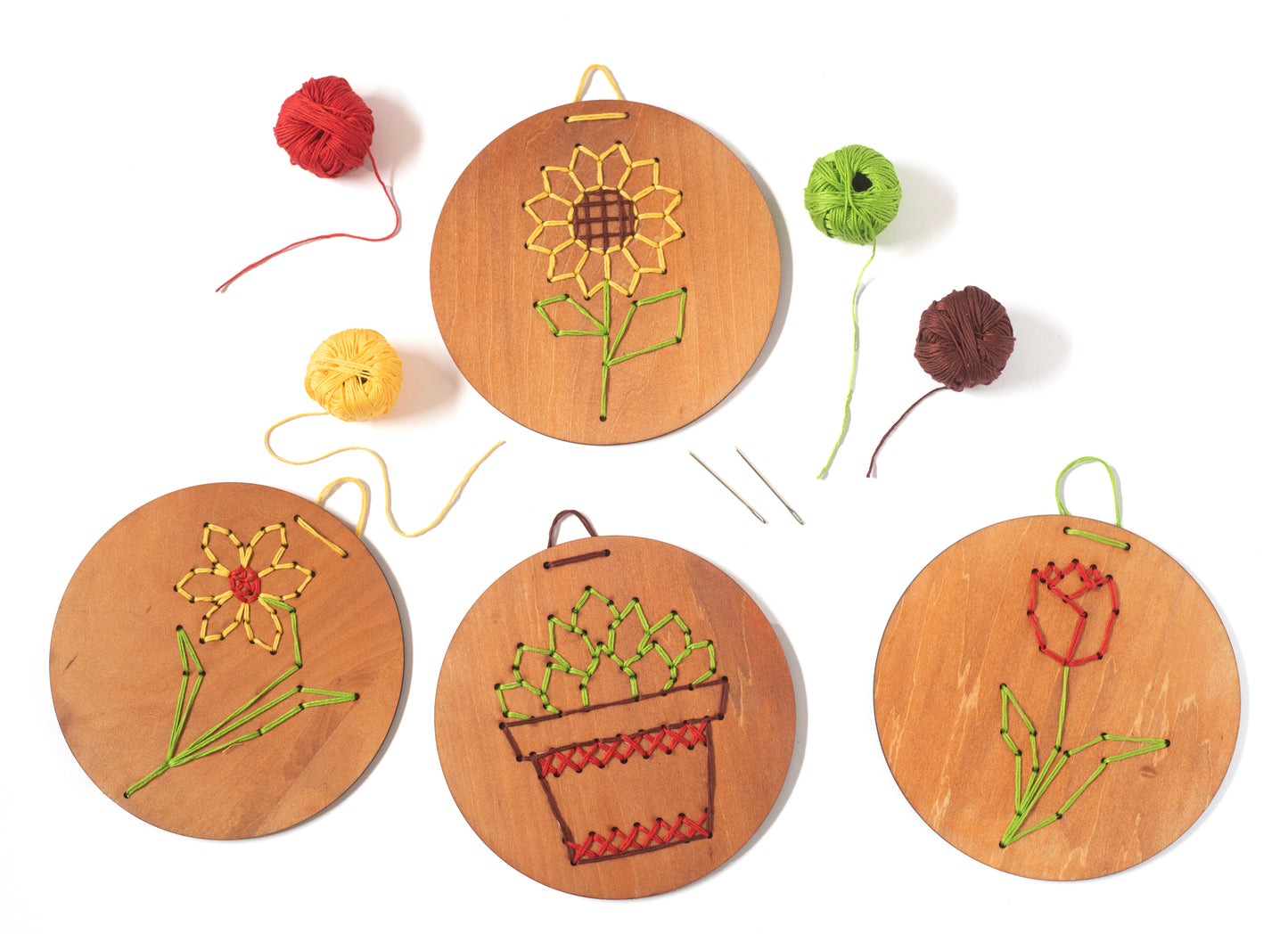 Wooden Embroidery Kit - Plants
