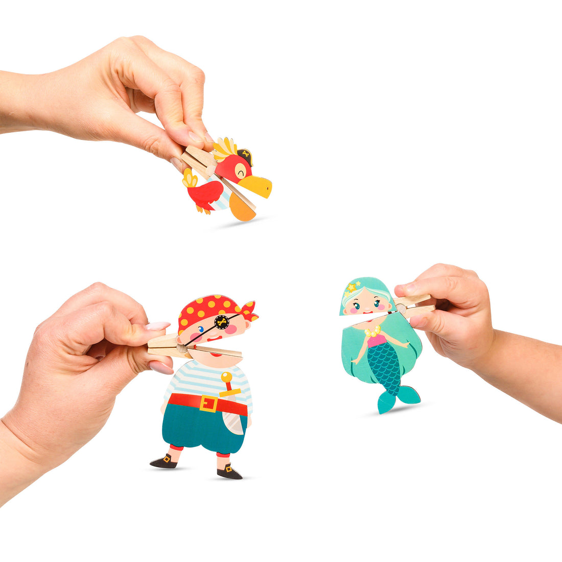 Clothespin Puppets Pirates Nova Toys