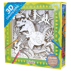 3D Coloring Slides - Dinosaur